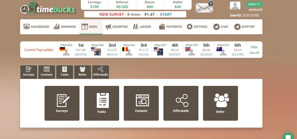 Earn Your 1st Dollar now !